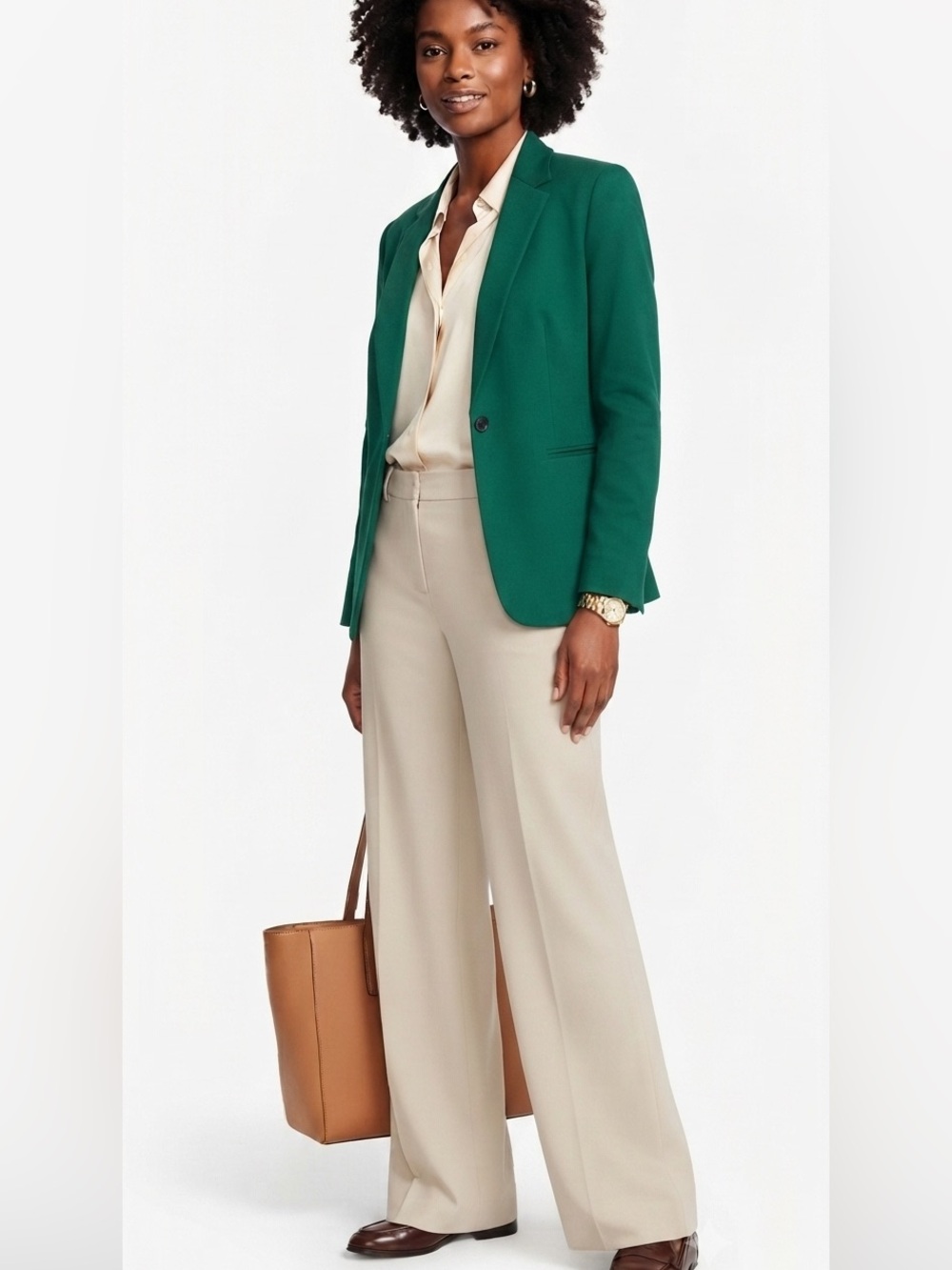 NWT Ann Taylor Petites Gramercy Fit Pants Cream Size 2P